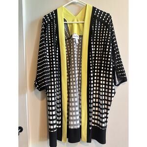 Joseph Ribkoff Open Front Short Sleeve Kimono Cardigan Coverup Size 14